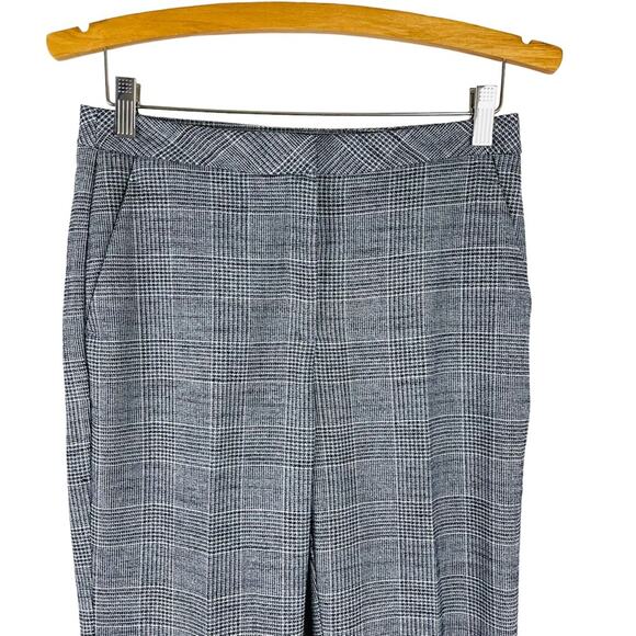 H&M black white plaid preppy academia trendy office ankle pants 4 - Picture 2 of 6